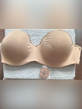 NWT Natori Reflex Convertible Strapless Bra 36C Cafe Nude Beige